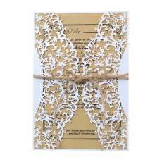 Wedding Invitation Rectangle Vellum Invitation Card Lace Marriage  Invitation Laser Cut